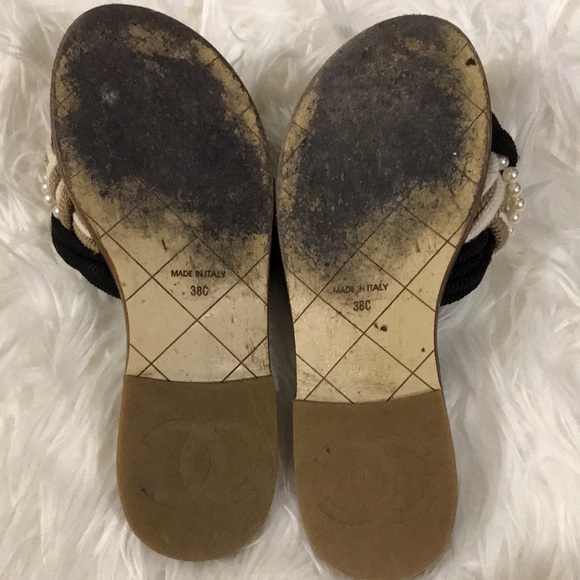 Chanel Cuba Pearl Slides/Sandals Sz 38 - Picture 8 of 8